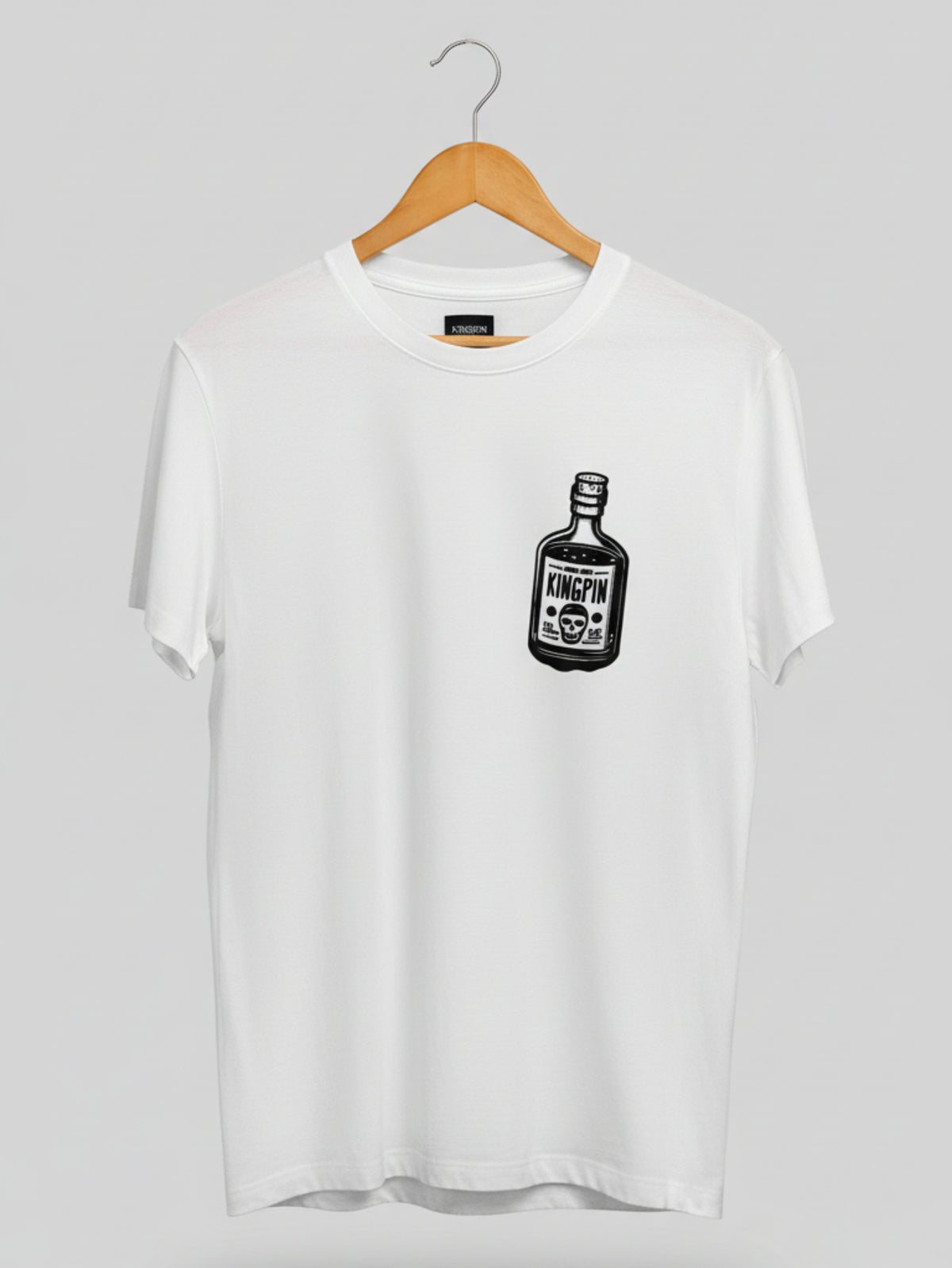 Kingpin Skate Supply Tee Bottle White Original Recipe New Skateboard T Shirt