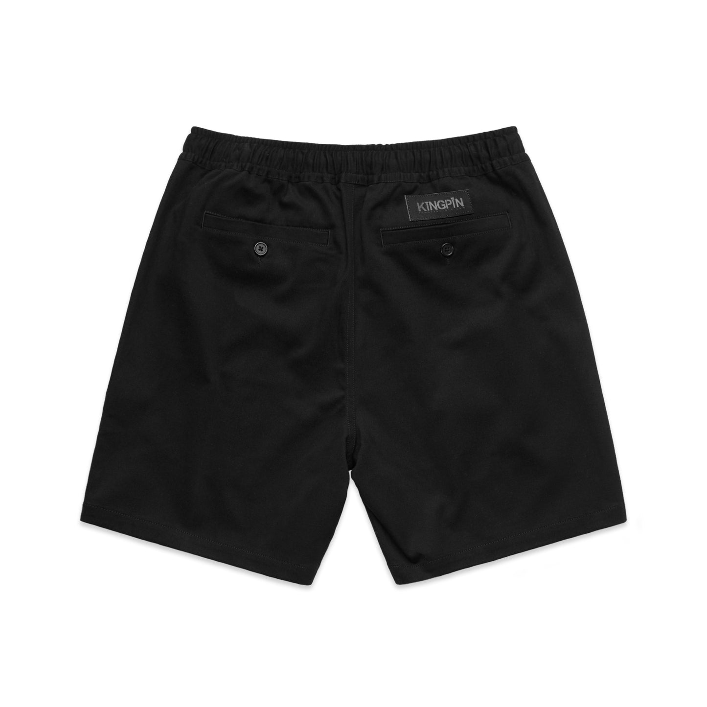 Kingpin Skate Supply Walk Shorts Black Label Black