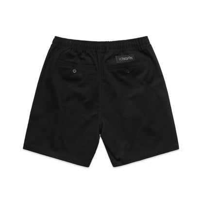 Kingpin Skate Supply Walk Shorts Black Label Black