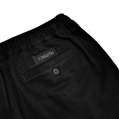 Kingpin Skate Supply Walk Shorts Black Label Black