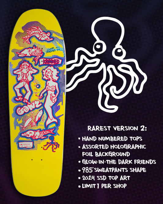 Krooked Skateboard Deck Gonz Clear Friends SKATE SHOP DAY 9.81" SSD 2024