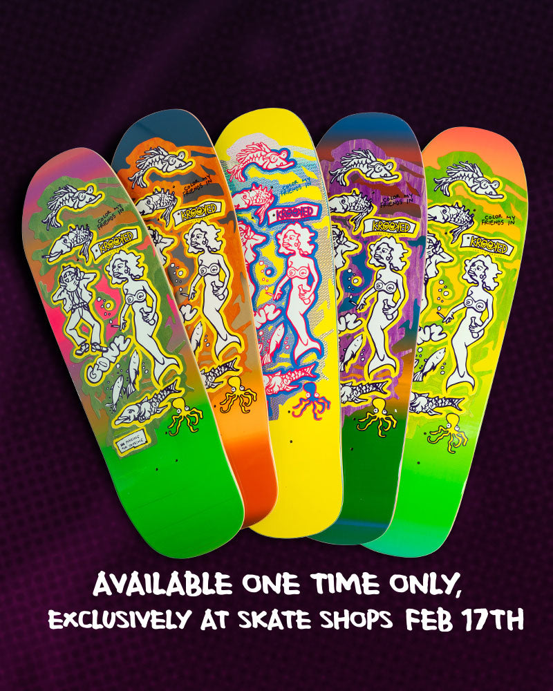 Krooked Skateboard Deck Gonz Clear Friends SKATE SHOP DAY 9.81" SSD 2024