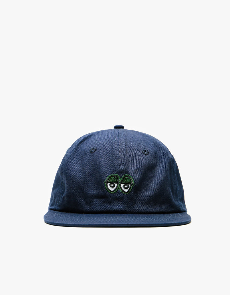 Krooked Cap EYES Navy/Dark Green Unstructured Strap back Skateboard Hat