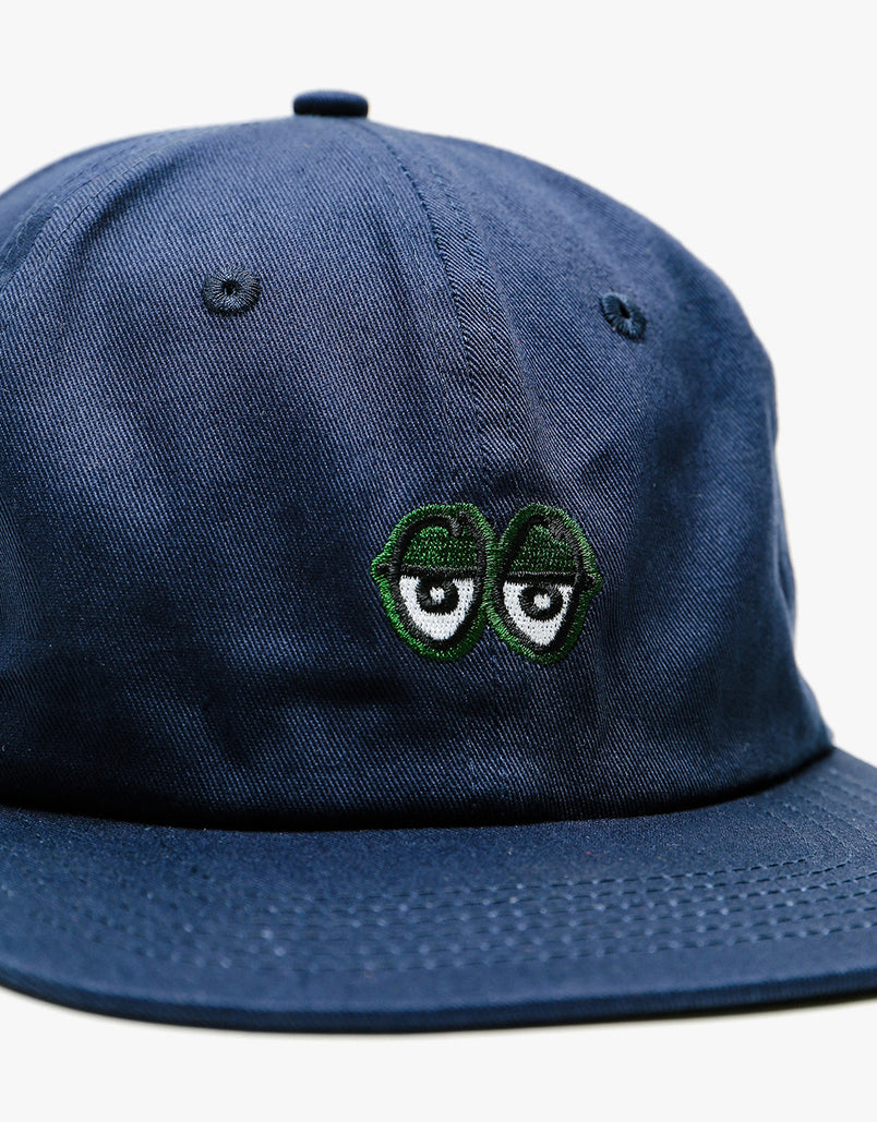 Krooked Cap EYES Navy/Dark Green Unstructured Strap back Skateboard Hat