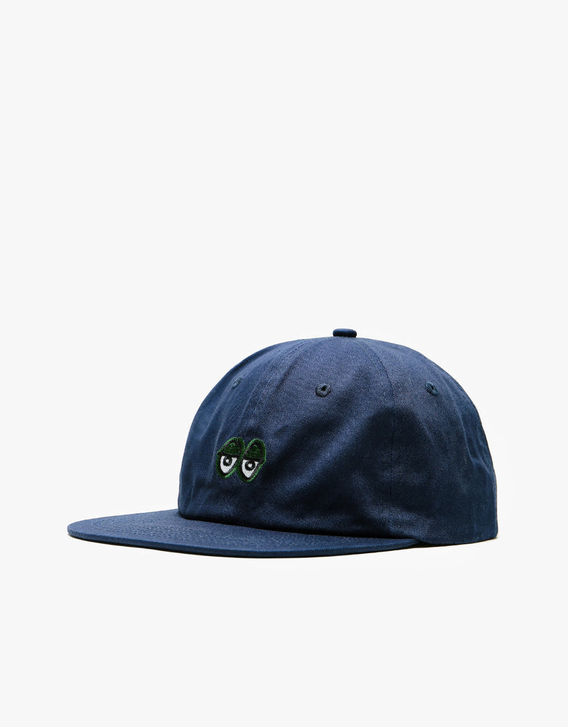 Krooked Cap Eyes Navy Dark Green Unstructured Strap Back Skateboard Hat