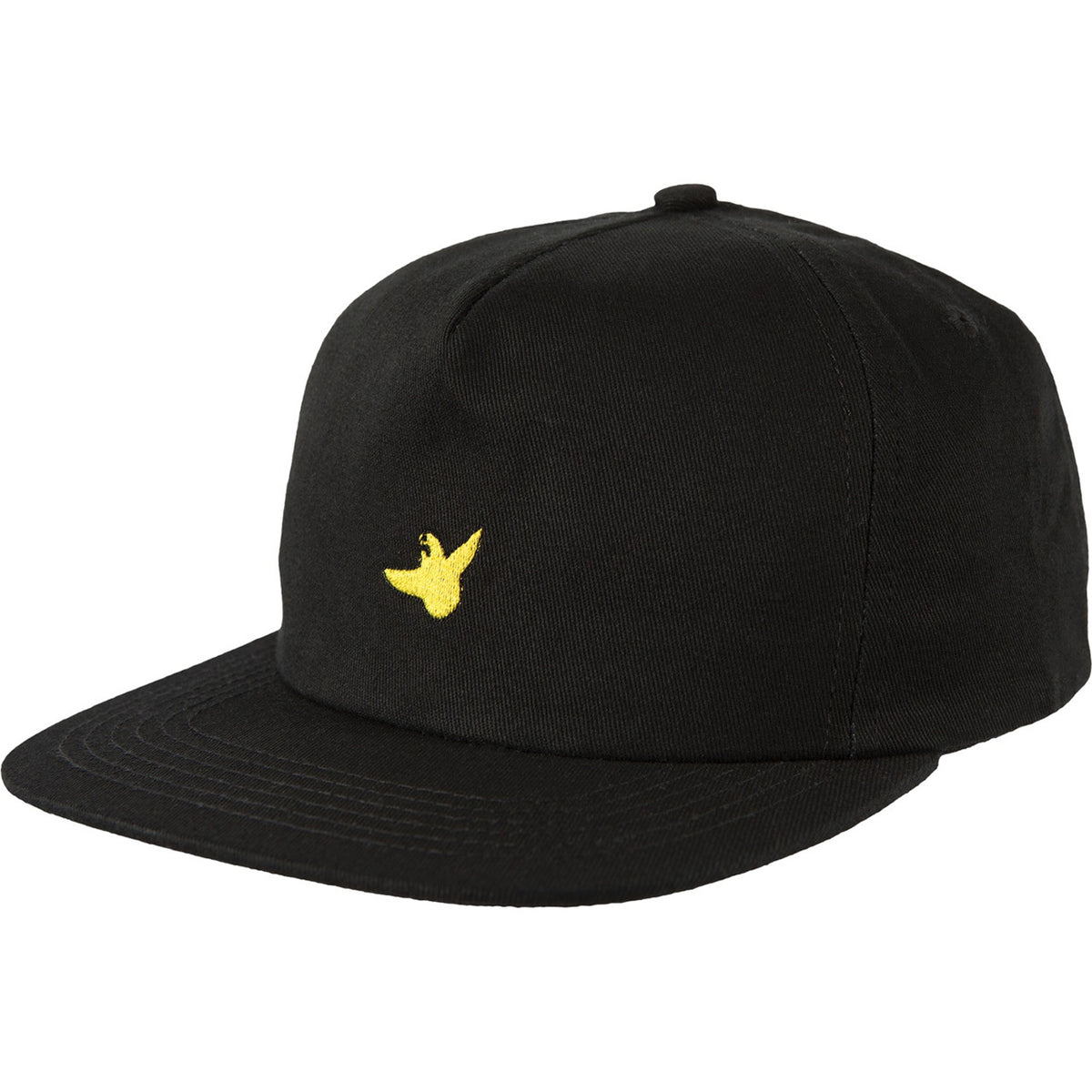 Krooked Cap Og Bird Black Yellow Emb Snap Back Skateboard Hat