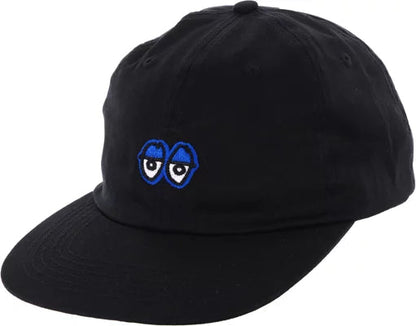 Krooked Cap EYES Black/Blue Unstructured Strapback Skateboard Hat