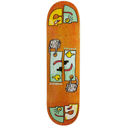 Krooked Skateboard Deck Bobby Worrest Lockup Slick Twin 8.3"