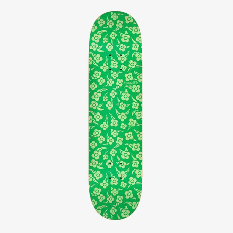 Krooked Skateboard Deck Flowers 8.38" Green