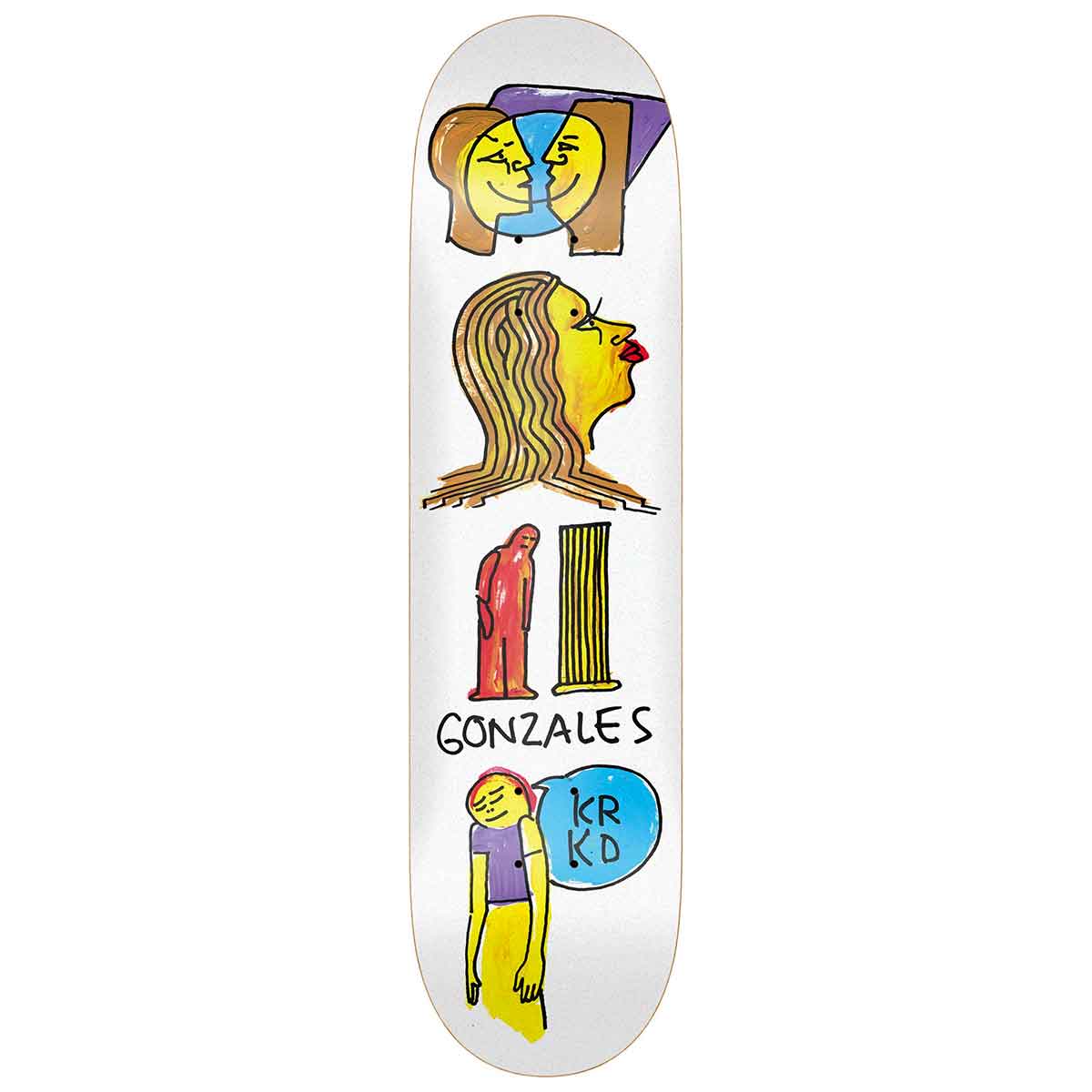 Krooked Skateboard Deck Pillar Gonz 8 38 Mark Gonzales