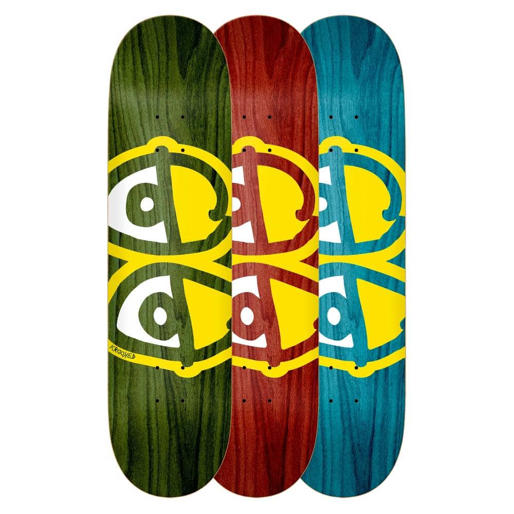 Krooked Skateboard Deck Team Eyes Yellow 8.06"