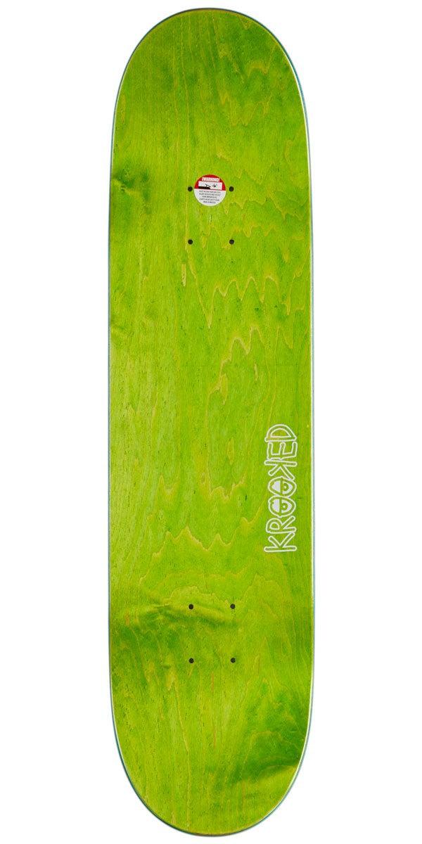 Krooked Skateboard Deck Team Eyes Yellow 8.06"