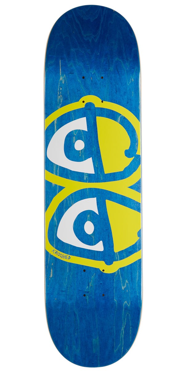 Krooked Skateboard Deck Team Eyes Yellow 8.06"