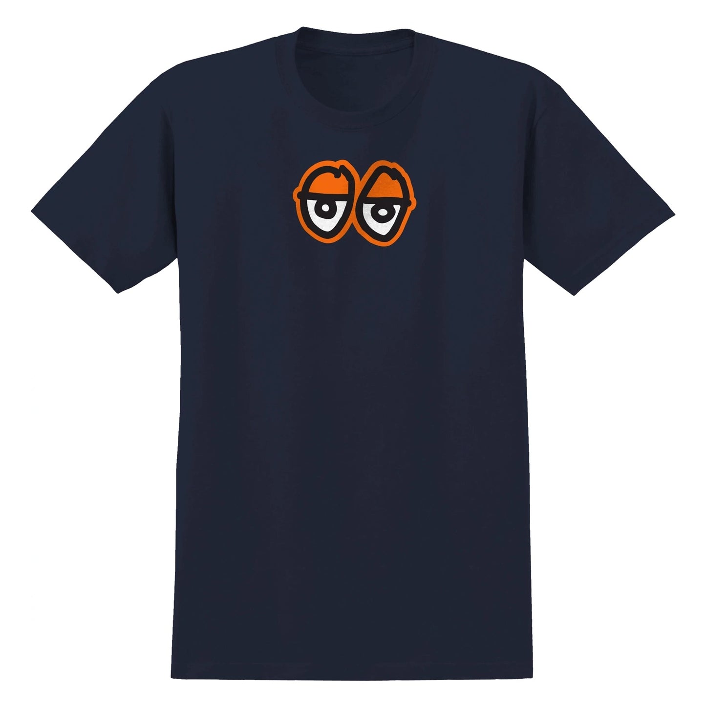 Krooked Skateboards Tee Eyes LG Navy/Orange Skateboard T-Shirt