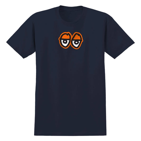 Krooked Skateboards Tee Eyes LG Navy/Orange Skateboard T-Shirt