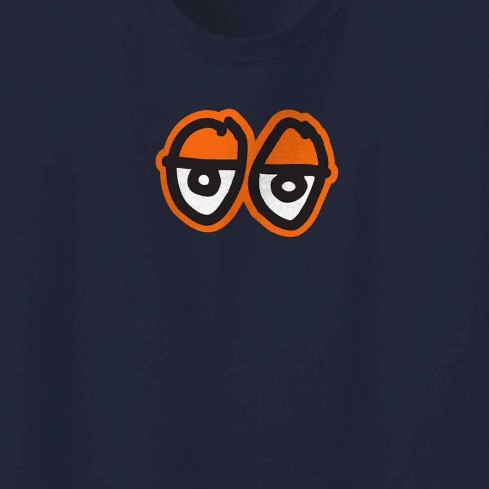 Krooked Skateboards Tee Eyes LG Navy/Orange Skateboard T-Shirt
