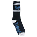 Krooked Socks Eyes Black Blue White Size 7 11 Crew Skateboard Sox
