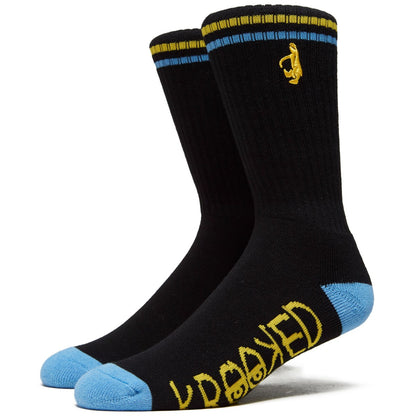Krooked Socks Shmoo Grey/Blue/Yellow Size 7-11 Crew Skateboard Sox