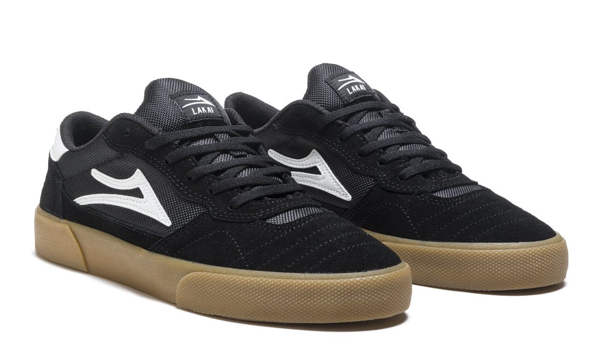 Lakai Shoes Cambridge Black Gum Suede Usa Size Skateboard Sneakers