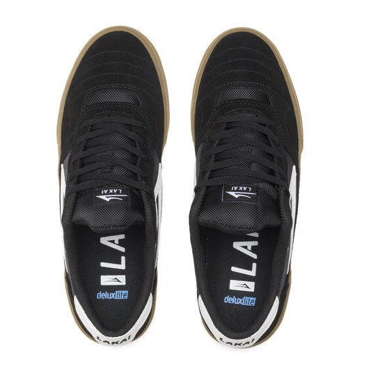 Lakai Shoes Cambridge Black Gum Suede USA SIZE Skateboard Sneakers
