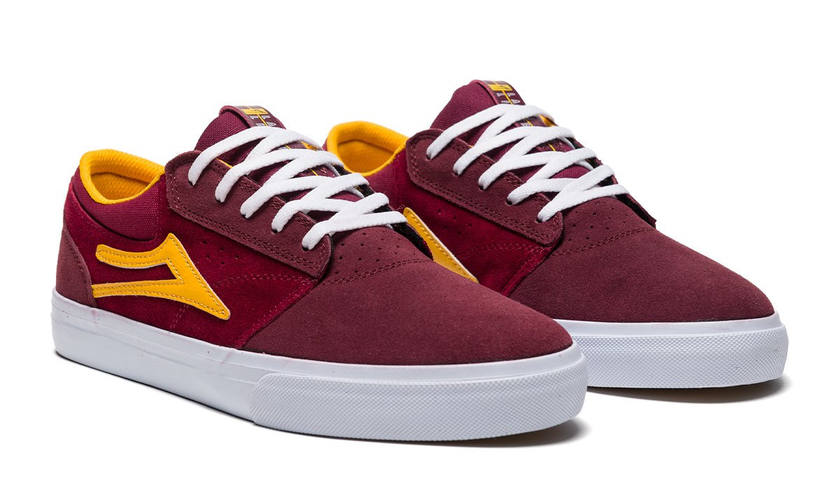 Lakai Shoes Griffin Burgundy Cardinal Suede Usa Size Skateboard Sneakers