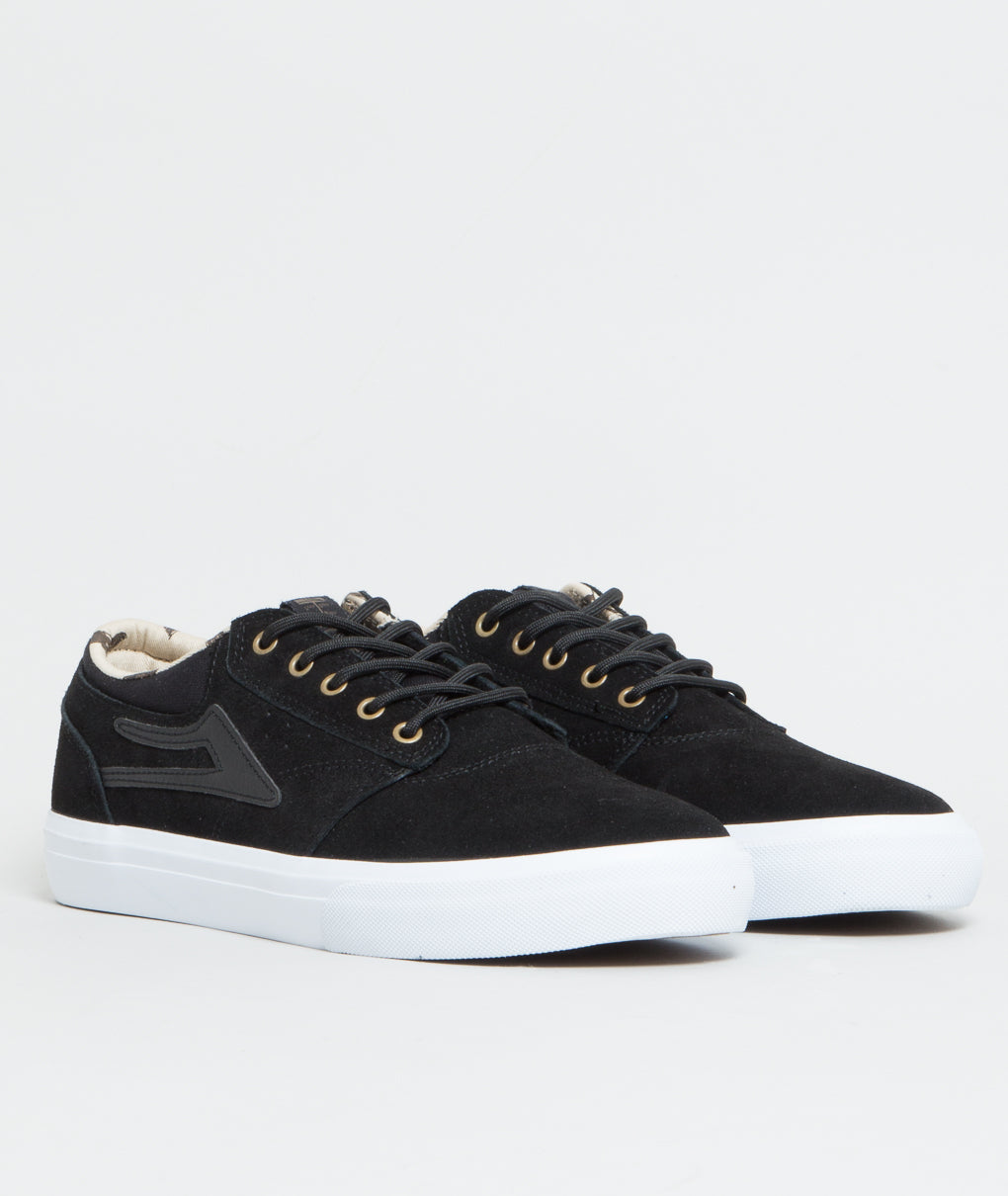 Lakai Shoes Griffin Duck Pack Black White Suede Usa Size Skateboard Sneakers