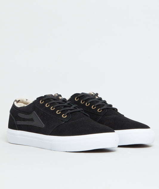 Lakai Shoes Griffin (Duck Pack) Black White Suede USA SIZE Skateboard Sneakers