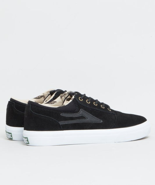 Lakai Shoes Griffin (Duck Pack) Black White Suede USA SIZE Skateboard Sneakers