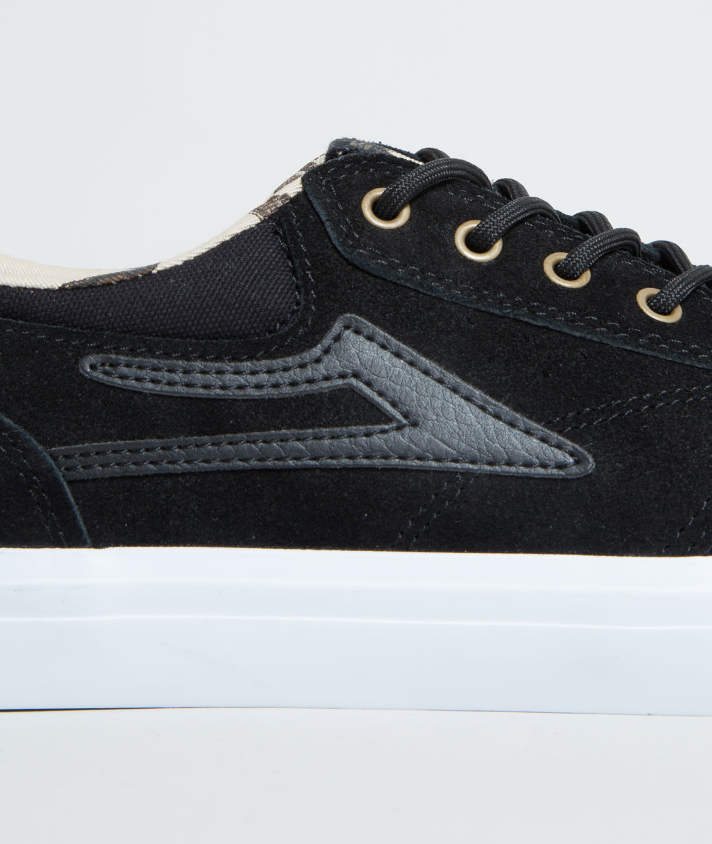 Lakai Shoes Griffin (Duck Pack) Black White Suede USA SIZE Skateboard Sneakers