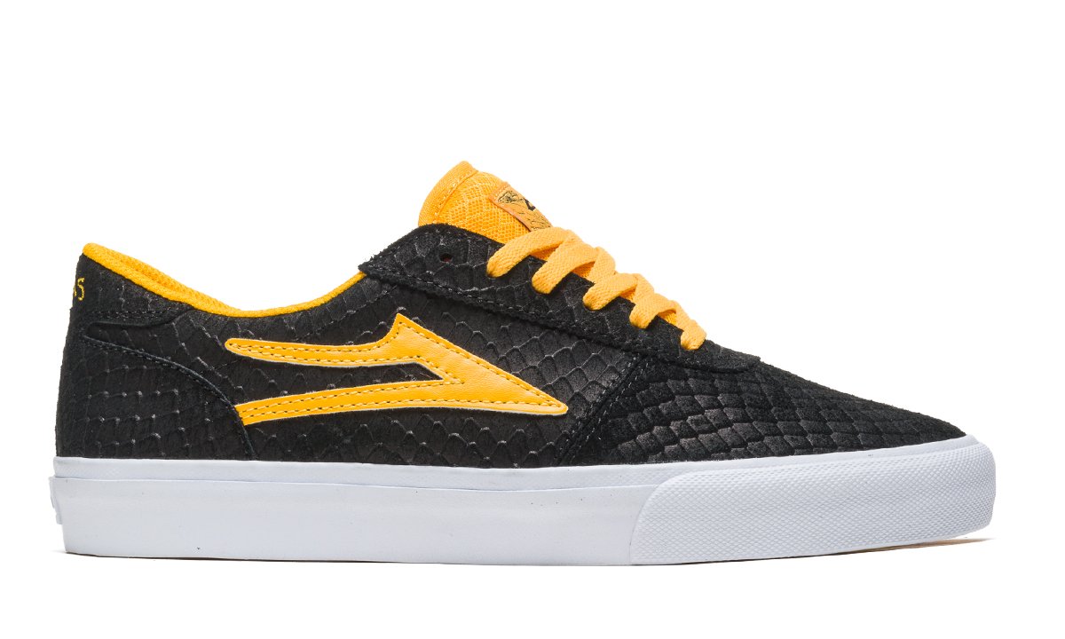 Lakai Shoes Manchester x Doomsayers Black Gold Suede US SIZE Skateboard Sneakers