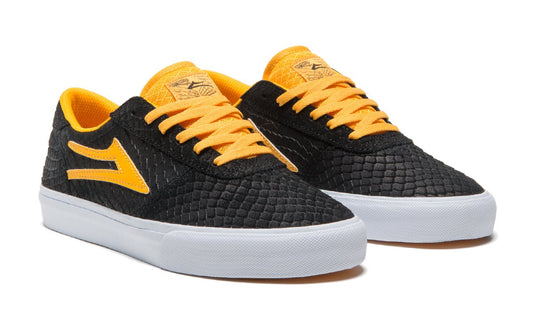 Lakai Shoes Manchester x Doomsayers Black Gold Suede US SIZE Skateboard Sneakers