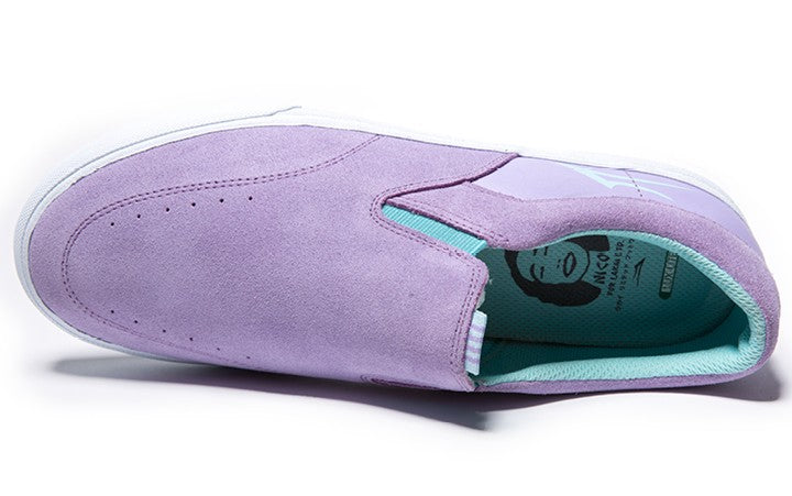 Lakai Shoes Owen VLK Lavender Suede Slip-on USA SIZE Skateboard Sneakers