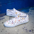 Lakai Shoes Owen Vlk White Canvas Slip On Porous Walker Skateboard Sneakers