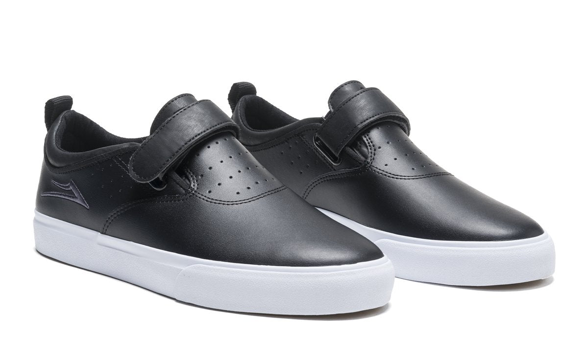 Lakai Shoes Riley Hawk 2 Black Leather Usa Size Skateboard Sneakers