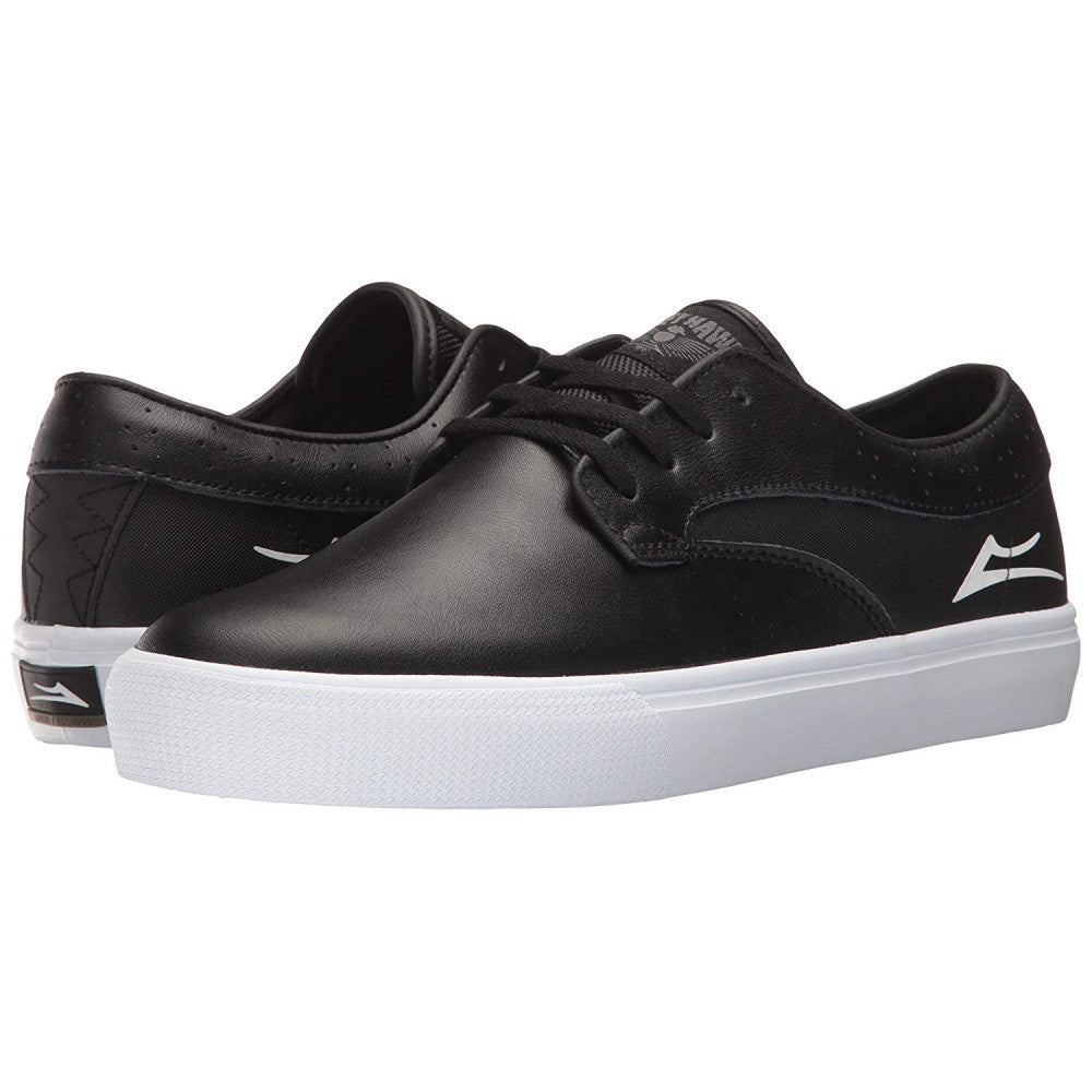Lakai Shoes Riley Hawk Black Leather Usa Size Skateboard Sneakers