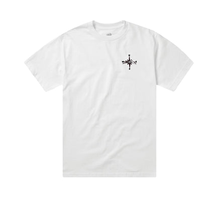 Lakai Shoes Tee Capps Compass White Mens Skateboard T-Shirt