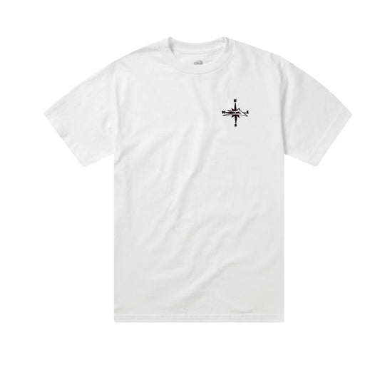 Lakai Shoes Tee Capps Compass White Mens Skateboard T-Shirt