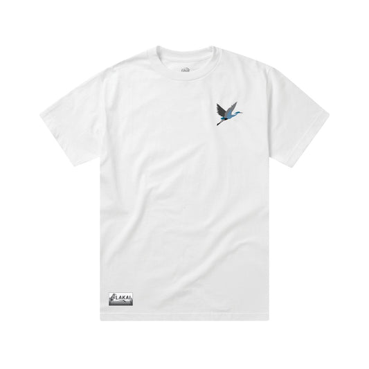 Lakai Shoes Tee Crane White (Griffin Gass Collection) Mens Skateboard T-Shirt
