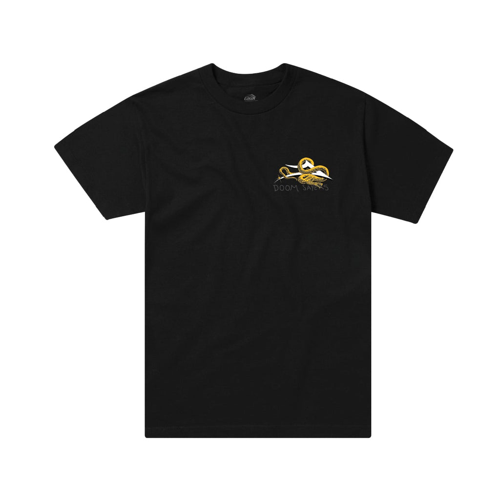 Lakai Shoes Tee X Doomsayers Flare Snake Black Skateboard T Shirt