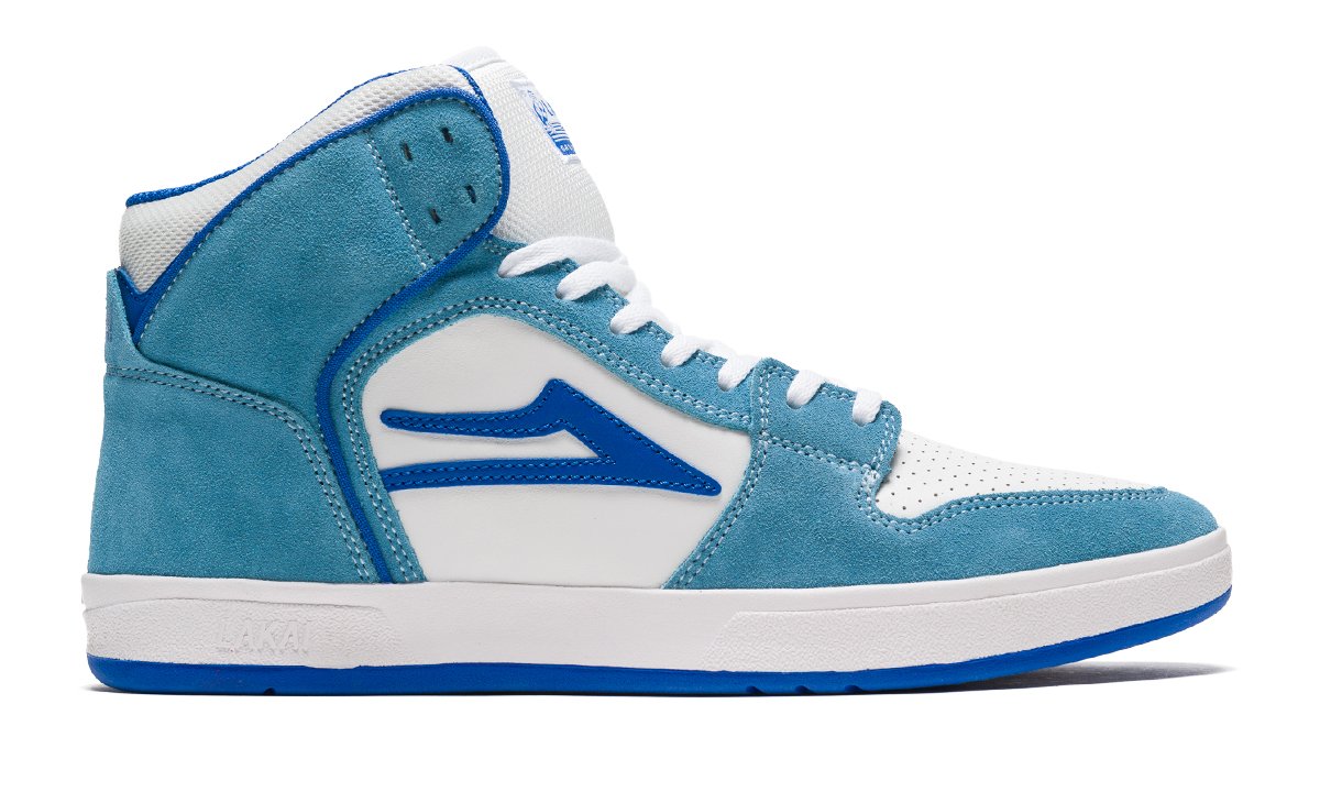 Lakai Shoes Telford (Griffin Gass) White/Light Blue US Size Skateboard Sneakers