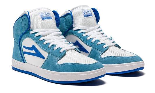 Lakai Shoes Telford (Griffin Gass) White/Light Blue US Size Skateboard Sneakers