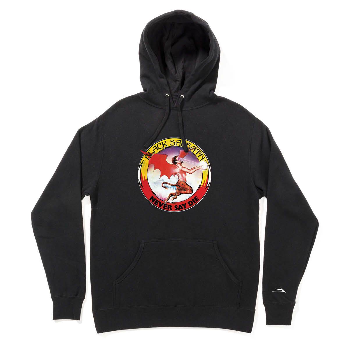 Lakai Shoes X Black Sabbath Hood Never Say Die Black Pullover Skateboard Hoodie