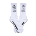 Lakai Shoes X Doomsayers Socks White Osfm Limited Edition Skateboard Sox