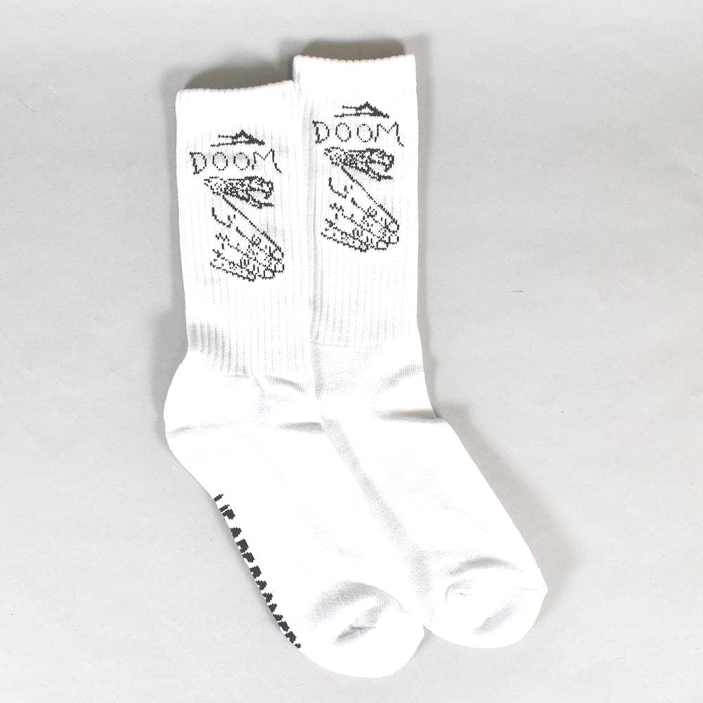 Lakai Shoes x Doomsayers Socks White OSFM Limited Edition Skateboard Sox