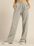 Stussy Womens Shadow Script Wide Track Pant Grey Marle