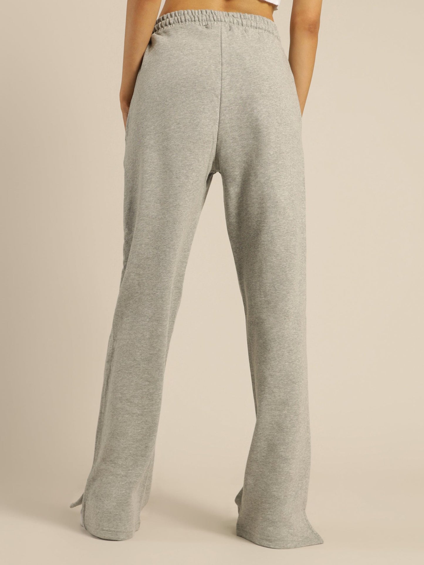 Stussy Womens Shadow Script Wide Track Pant Grey Marle