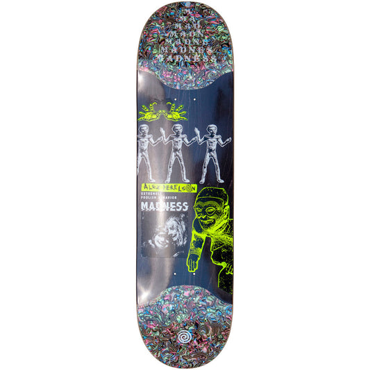 Madness Skateboard Deck Delusion Super Sap Slick Black Alex Perelson 8.375"