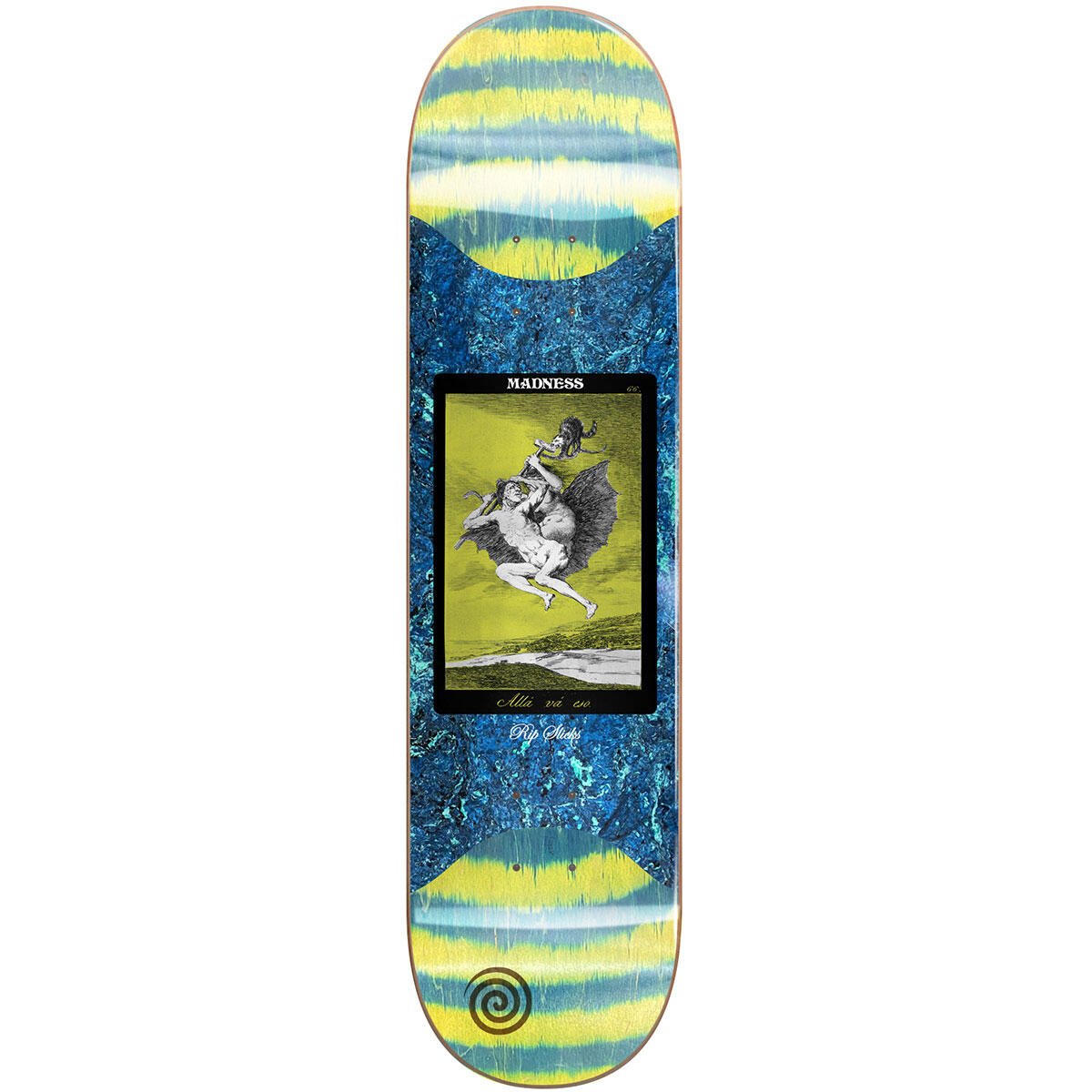 Madness Skateboard Deck Alla Popsicle R7 Slick Green Swirl 8.625"