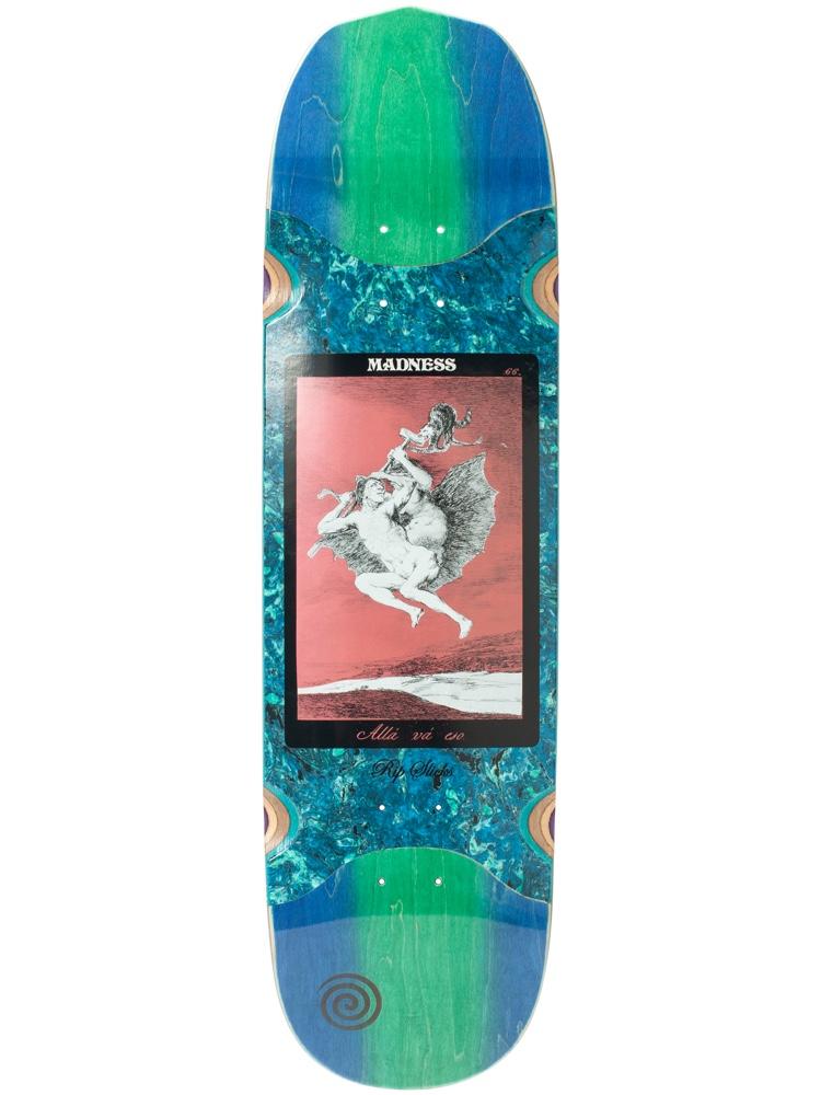 Madness Skateboard Deck Alla Rip Slick R7 Blue Green 8.5"