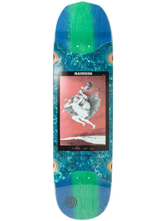 Madness Skateboard Deck Alla Rip Slick R7 Blue Green 8.5"